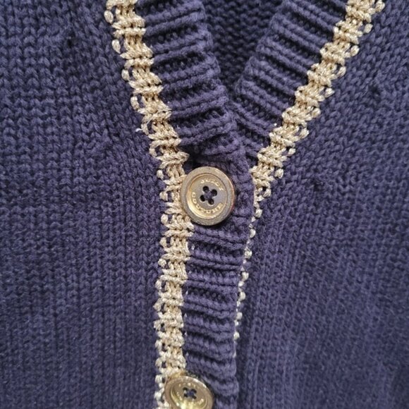 Juicy Couture y2k navy gold trim cardigan - Picture 7 of 10